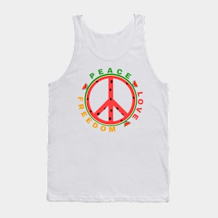 Watermelon Freedom-Peace Sign Tank Top